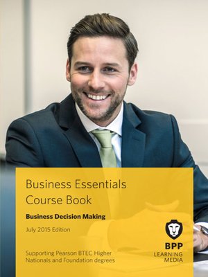 cover image of Business Decision Making Course Book 2015